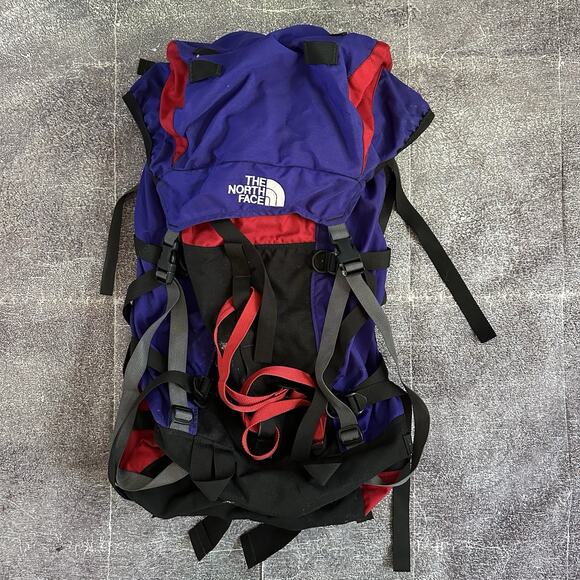 Vintage 90's The North Face Purple Red Internal Frame Hiking Daypack Backpack L